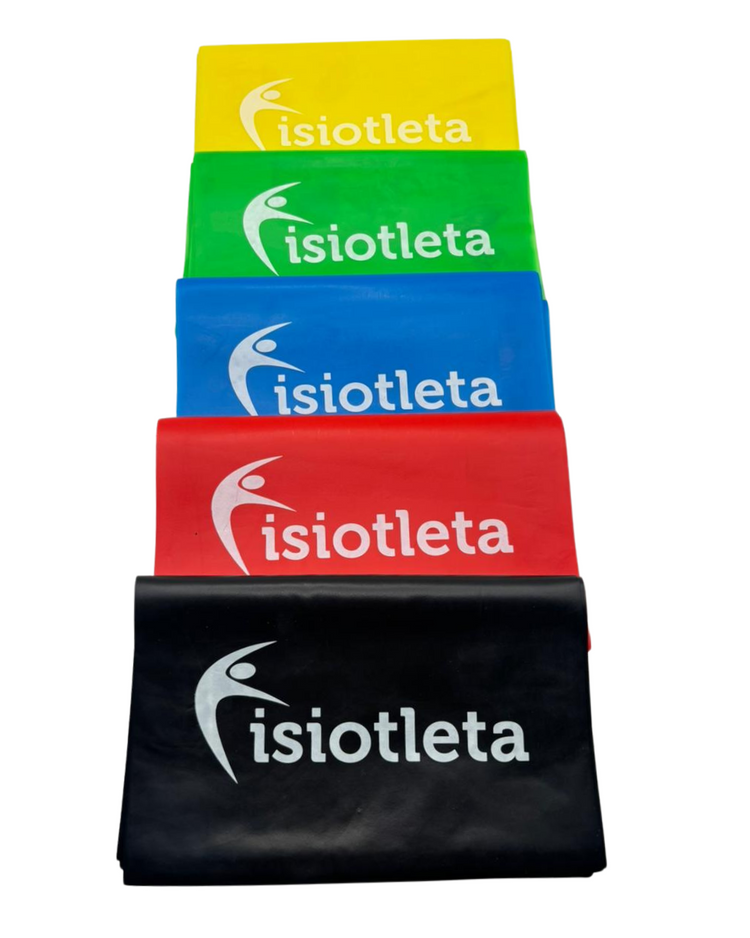Bandas Elasticas Abiertas 5 Resistencias Ligas para Fisioterapia Ejercicios Pilates