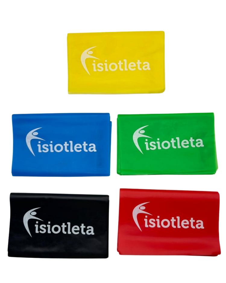Bandas Elasticas Abiertas 5 Resistencias Ligas para Fisioterapia Ejercicios Pilates