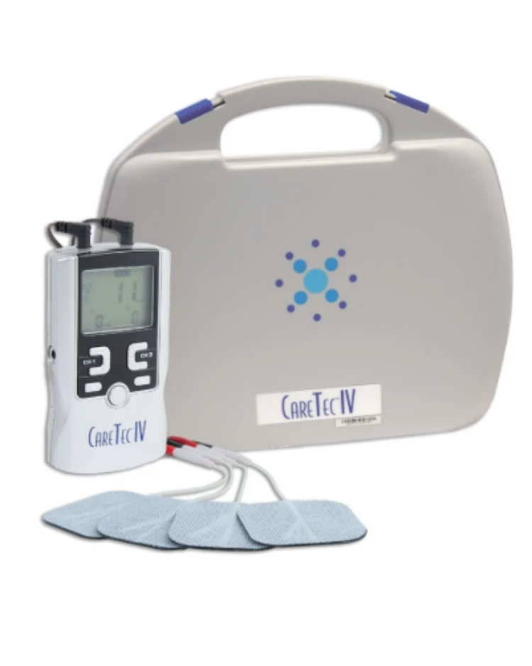 Electroestimulador Profesional CareTec IV 4 en 1 – TENS, EMS, Interferencial y Rusas Fisioterapia y Rehabilitacion