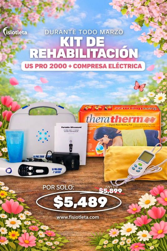 Compresa Eléctrica + Ultrasonido Terapéutico US Pro 2000 Combo Navidad Fisiotleta