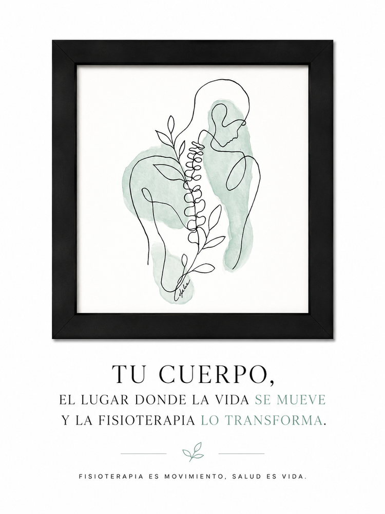 Colección El arte de cuidar tu cuerpo Cuadros Anatómicos para consultorio de Fisioterapia Diseño Único y Exclusivo
