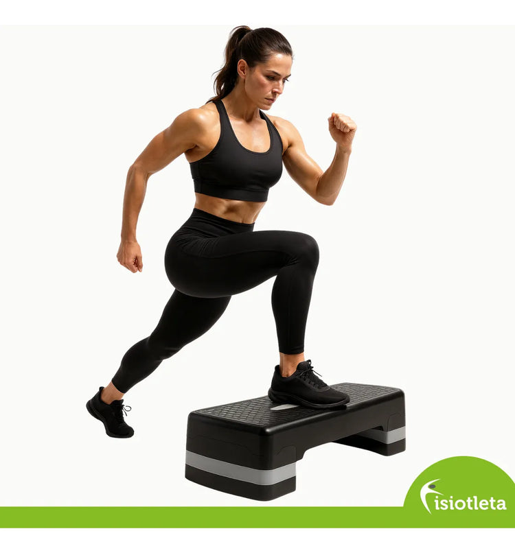 Banco Step Fisiotleta Ejercicio Fitness Ajustable 3 Niveles