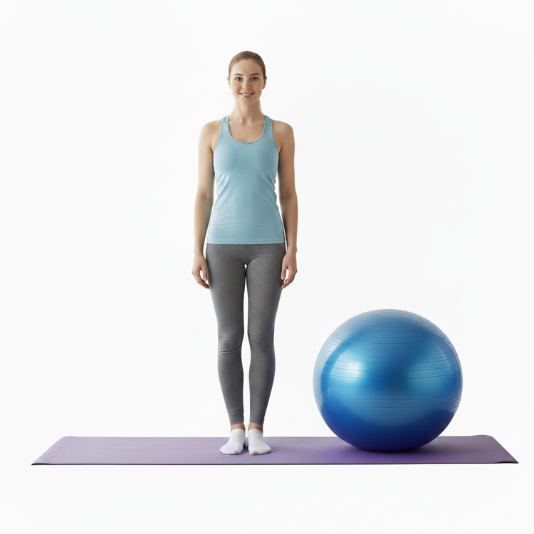 Pelota de Yoga y Pilates 75 cm Ejercicio, Rehabilitación y Postura Avanzada