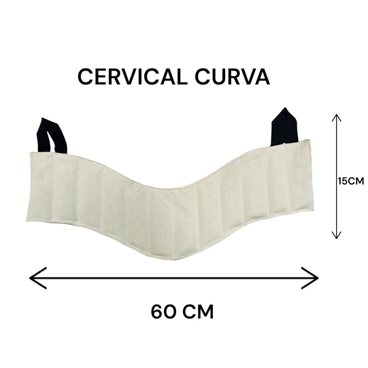 Compresa Húmedo-Caliente Cervical Curva 15cm x 60cm de Bentonita para Compresero