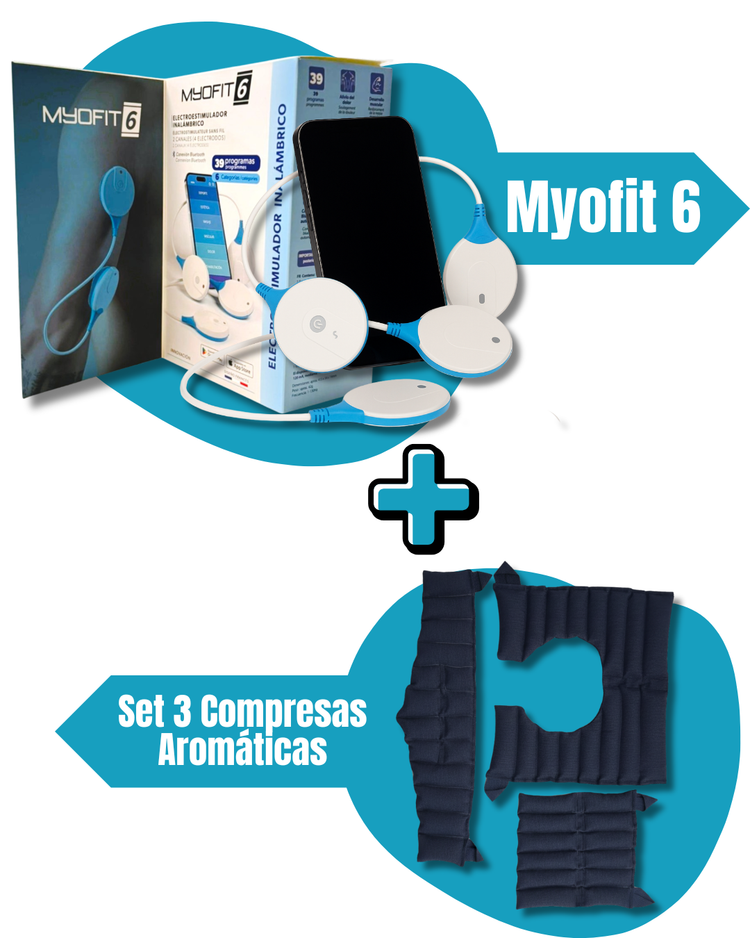 Combo Myofit 6 + Set de 3 Compresas Aromáticas Relajación y Recuperación Completa