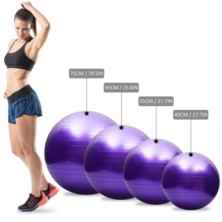 Pelota de Yoga y Pilates 85 cm Entrenamiento y Rehabilitación para Personas Altas