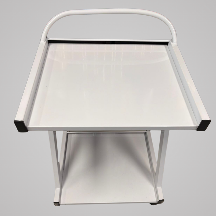 Mesa auxiliar móvil para clínica hecha de Aluminio con 3 o 2 Niveles