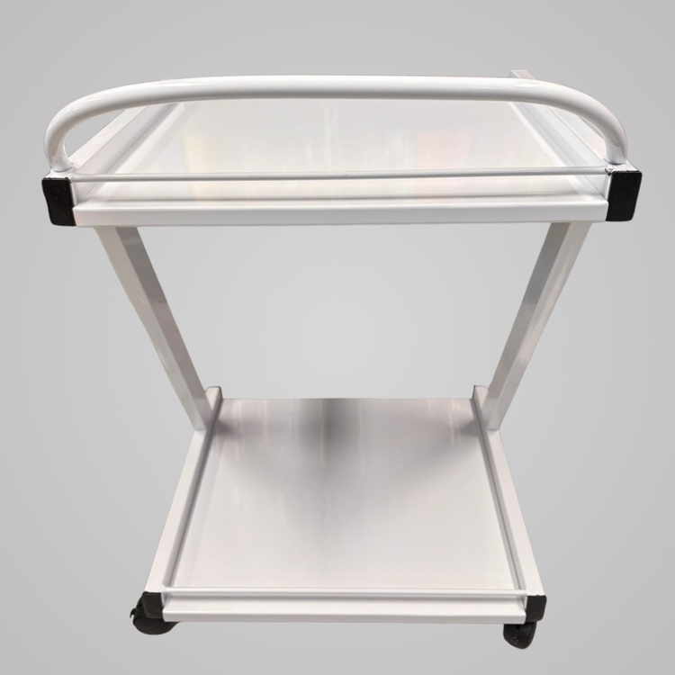 Mesa auxiliar móvil para clínica hecha de Aluminio con 3 o 2 Niveles