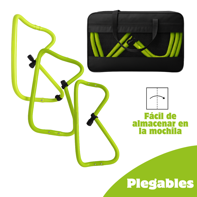 Vallas de entrenamiento de Doble Altura Equipo De Entrenamiento para Futbol + Mochila