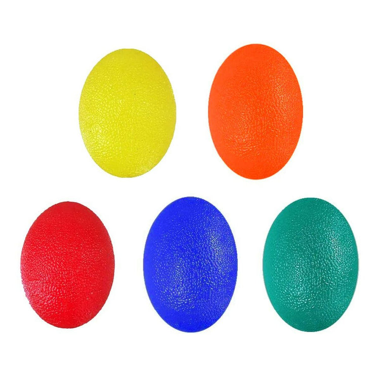 Set 5 Huevos Ejercitador Mano Antebrazo Colores Diferentes Resistencias