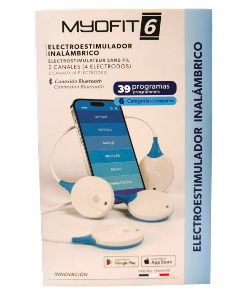 Myofit 6 Electroestimulador Inalámbrico para rehabilitación terapia y deporte