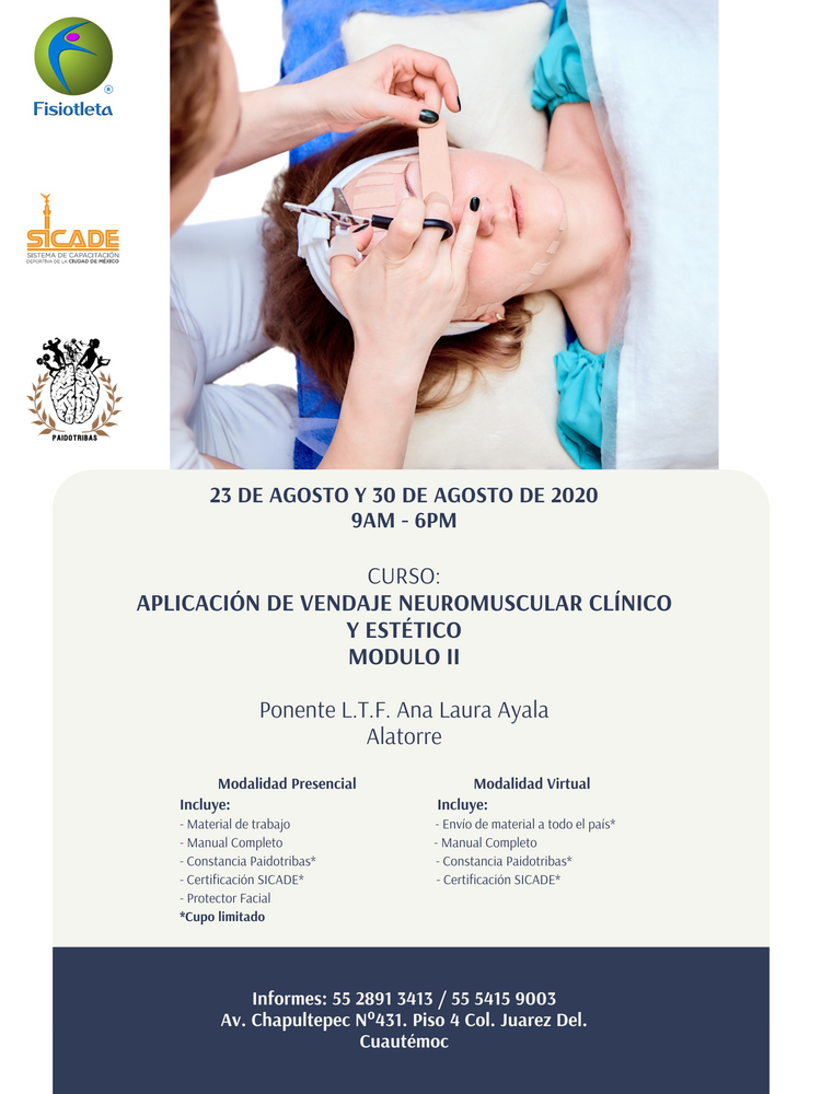 Curso Aplicación de Vendaje Neuromuscular Clínico y Estético
