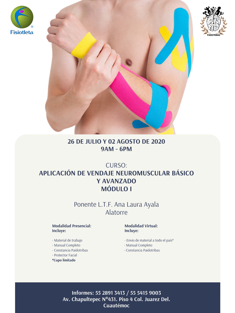 Inscripción Curso Aplicación de Vendaje Neuromuscular Básico y Avanzado