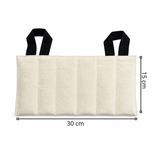 Compresa Húmedo Caliente de Bentonita Multiusos Rectangular 15 x 30 cm para Fisioterapia y Rehabilitación  Uso en Compresero