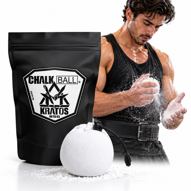 Magnesia Deportiva en Cojín KRATOS Chalk Ball 85 g para CrossFit, Escalada, Gimnasia y Levantamiento de Pesas