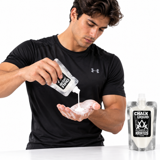 Magnesia Líquida Deportiva KRATOS 100 ml Antideslizante para CrossFit, Escalada, Gimnasia, Calistenia y Levantamiento de Pesas