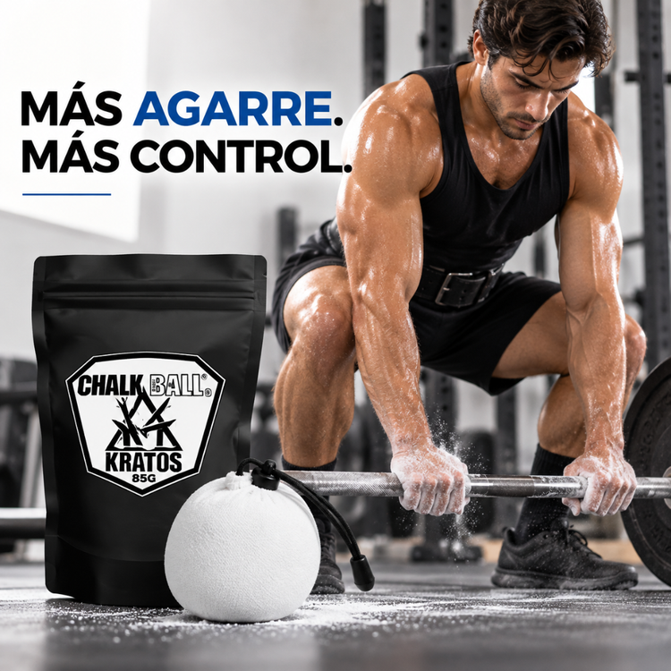 Magnesia Deportiva en Cojín KRATOS Chalk Ball 85 g para CrossFit, Escalada, Gimnasia y Levantamiento de Pesas