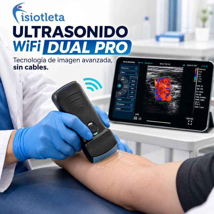 Ultrasonido Portátil WiFi Dual PRO 3 en 1  Doppler Color y PW Convexo y Lineal Inalámbrico