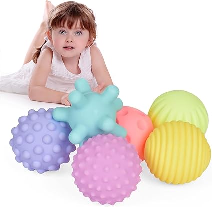 Pelotas Sensoriales con Textura – Pack Multicolor para Estimulación con Sonido