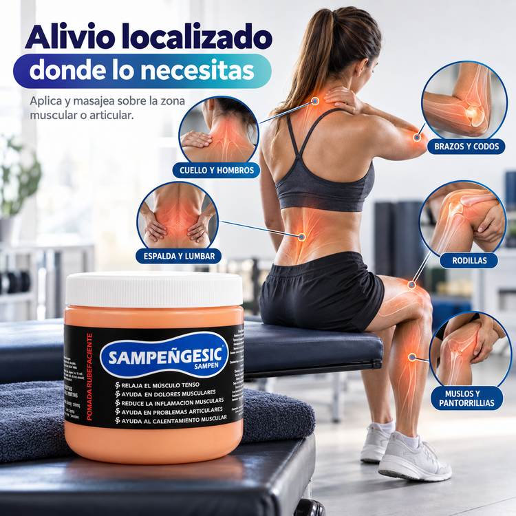 Sampeñgesic Pomada Caliente Tipo Cramer De 125gr 250gr y 500gr