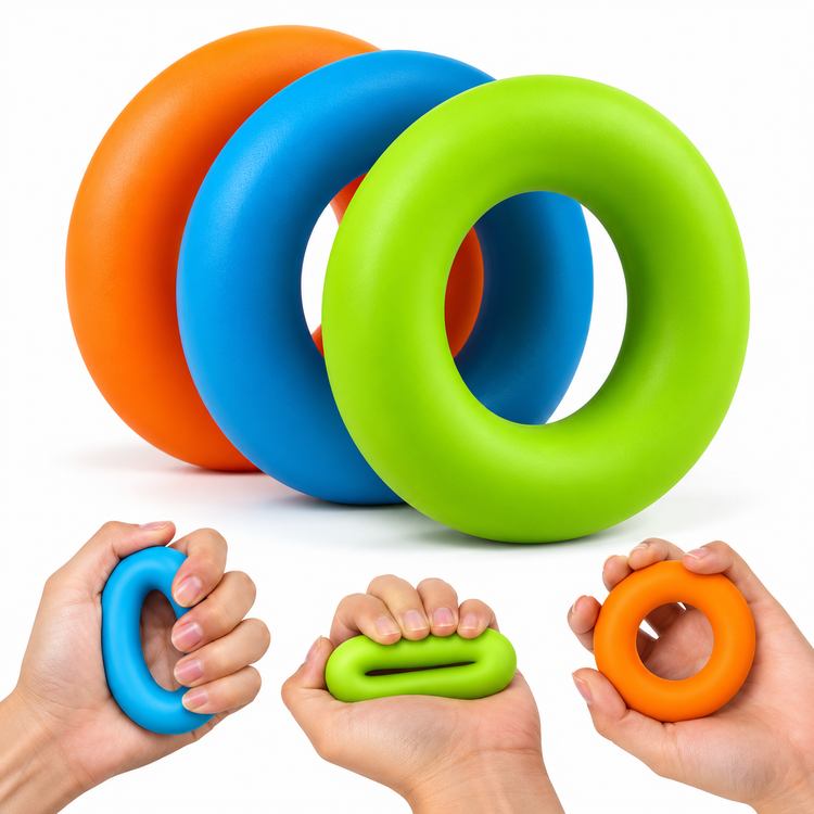 Kit 6 Piezas Ejercitadores de Mano y Dedos para Fortalecer Agarre