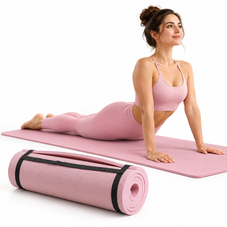 Kit Octubre Rosa Yoga & Movilidad Tapete + Sliders + Strap Segmentado