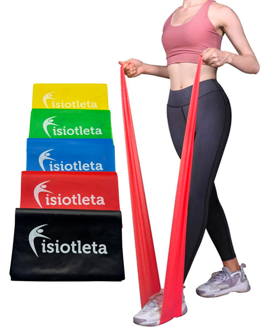 Bandas Elasticas Abiertas 5 Resistencias Ligas para Fisioterapia Ejercicios Pilates
