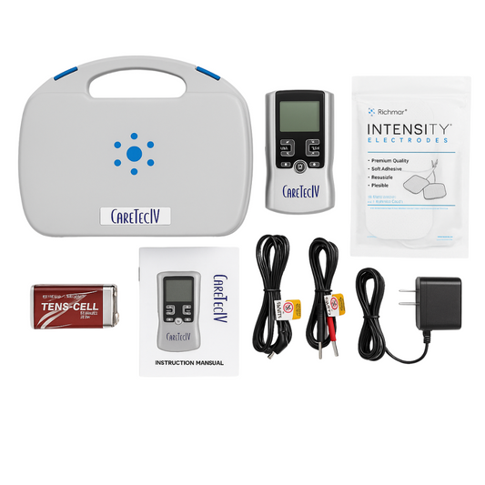 Electroestimulador Profesional CareTec IV 4 en 1 – TENS, EMS, Interferencial y Rusas Fisioterapia y Rehabilitacion