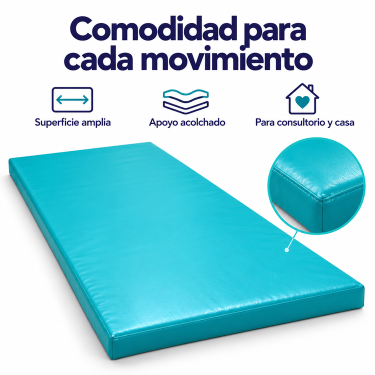 Colchoneta Terapéutica Extra Grande 200x100x10 cm | Rehabilitación Ejercicio Gimnasia | Alta Densidad | Fisiotleta