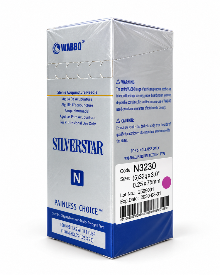 Agujas de Acupuntura Estériles SILVERSTAR Painless Choice Uso Profesional 100 Piezas