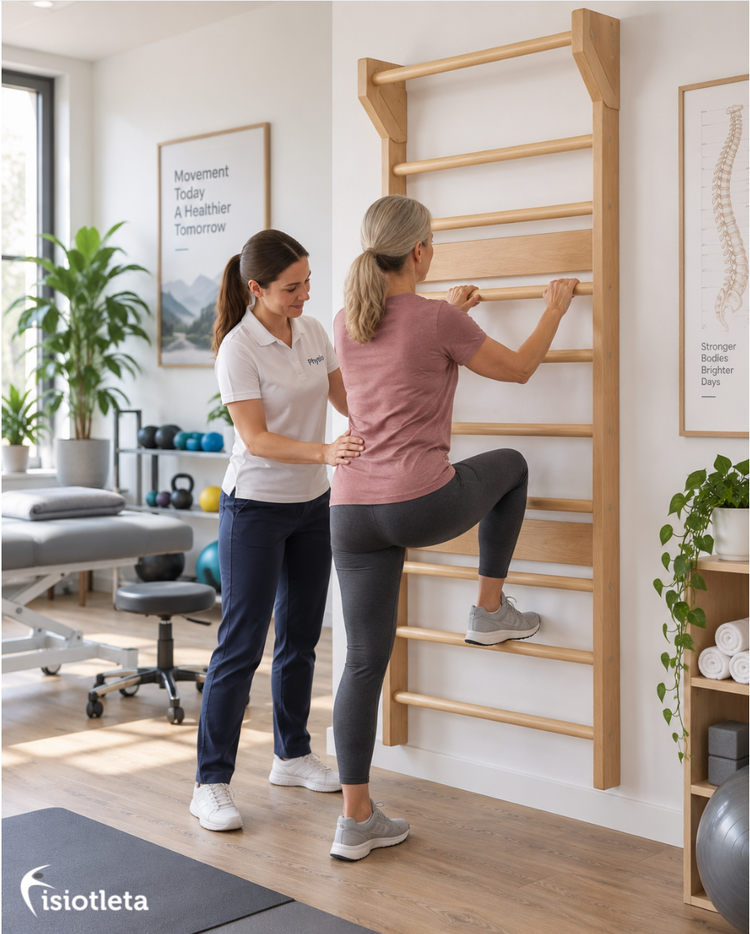 Barras Suecas de Madera o Espalderas para Rehabilitación Fisioterapia