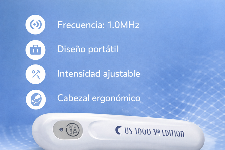 Ultrasonido US 1000 3ra Edición ULTRASONIDO TERAPÉUTICO PROFESIONAL PORTÁTIL | Rehabilitación y Fisioterapia