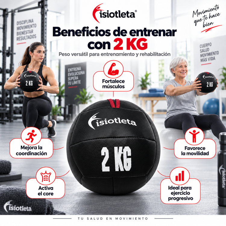 Pelota de Peso Medicinal sin Agarradera Med Ball Fitball para Fisioterapia, Rehabilitación, Ejercicio y Entrenamiento Funcional