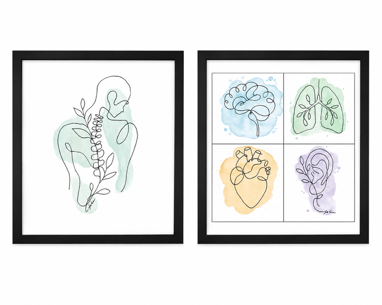 Colección Equilibrio Humano Diseño Único y Exclusivo para Consultorios de Fisioterapia