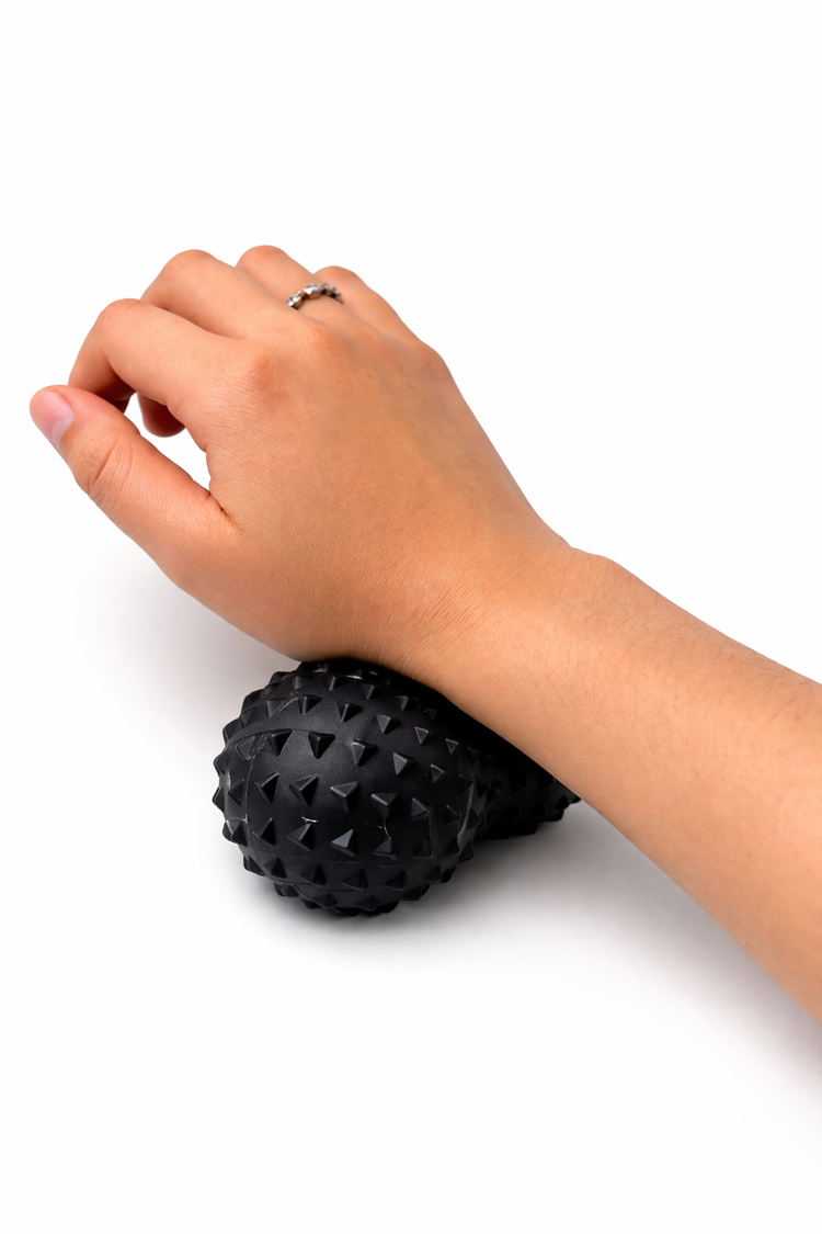 Pelota de Masaje Doble tipo Cacahuate para Liberación Miofascial  Balón para Fascia, Fisioterapia, Espalda, Cuello y Recuperación Muscular