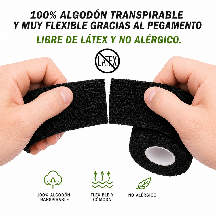 Cinta Adhesiva Elástica Tear Light Tape para fijación y Soporte 3.8 cm/5 cm