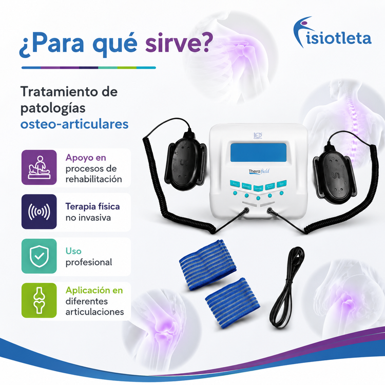 Equipo de Magnetoterapia Portátil Therafield Profesional con 2 Aplicadores