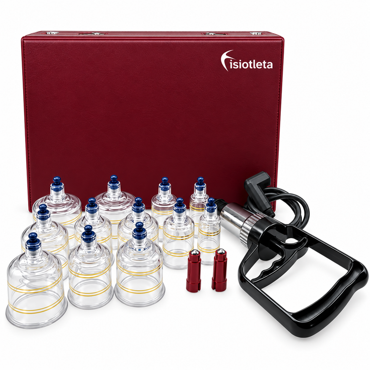Kit de Ventosas Neumáticas – 12 Copas de PC con Maletín