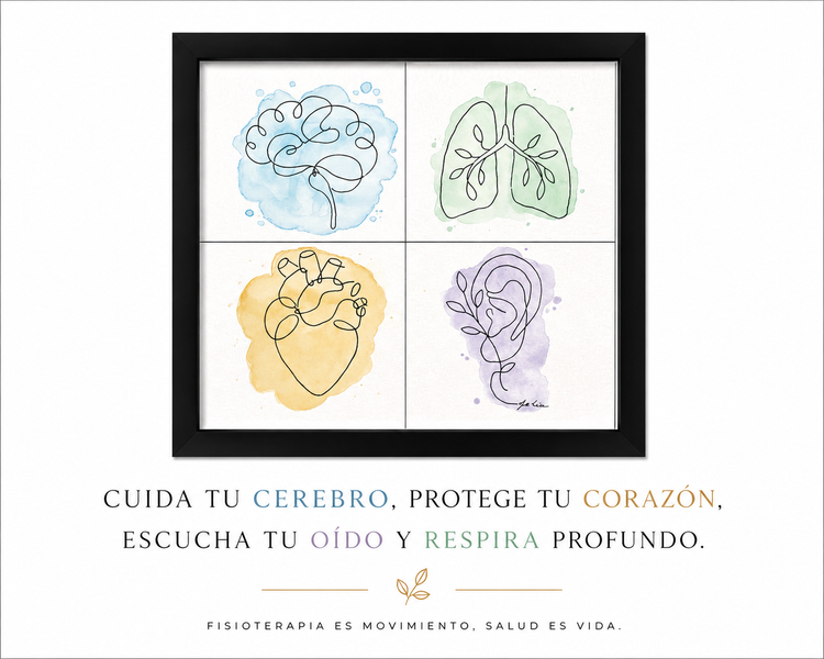 Colección El arte de cuidar tu cuerpo Cuadros Anatómicos para consultorio de Fisioterapia Diseño Único y Exclusivo