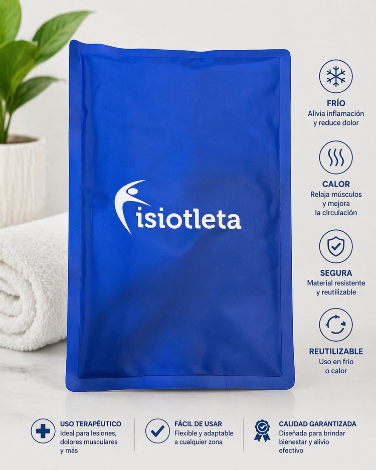 Compresas de Gel FISIOTLETA Frio/Caliente Alivio Terapéutico Profesional Diferentes Tamaños Nunca Se Congela