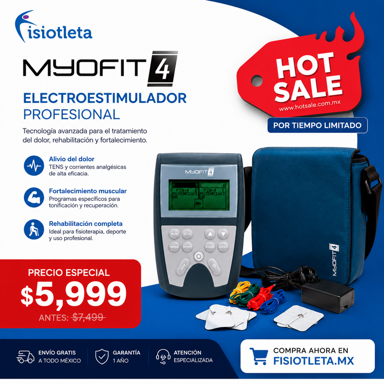 Myofit 4 Electroestimulador Entrenamiento, Rehabilitación y Terapia