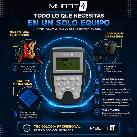 Myofit 4 Electroestimulador Entrenamiento, Rehabilitación y Terapia ...