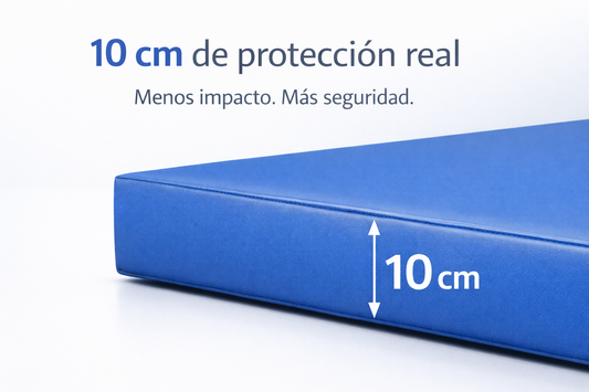 Colchoneta Terapéutica Extra Grande 200x200x10 cm | Rehabilitación Ejercicio Gimnasia | Alta Densidad | Fisiotleta