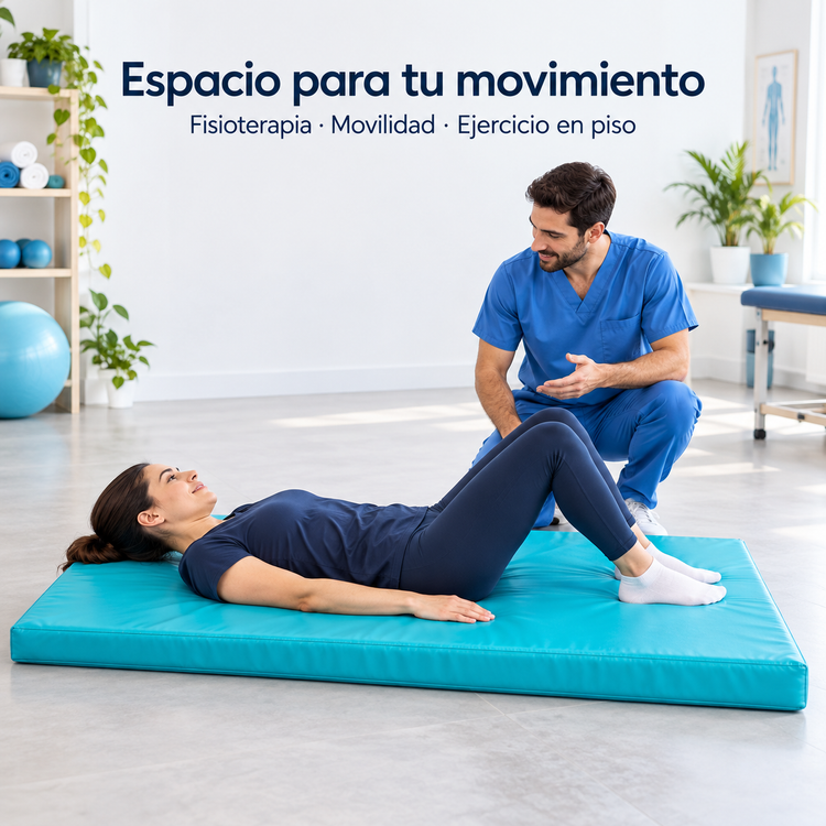 Colchoneta Terapéutica Extra Grande 200x100x10 cm | Rehabilitación Ejercicio Gimnasia | Alta Densidad | Fisiotleta