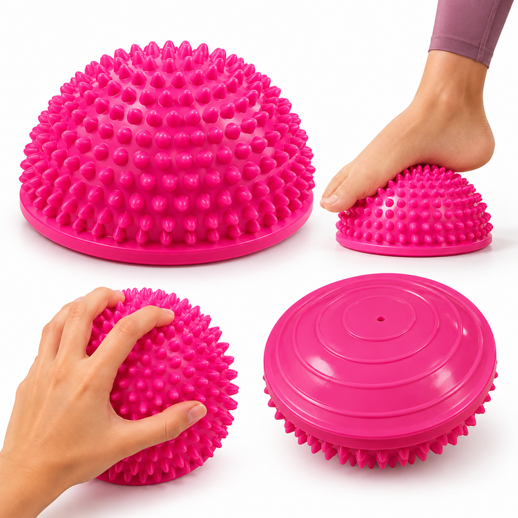 Kit Fitness Octubre Rosa Aro de Pilates + Foam Roller + Mini Bosu Spike
