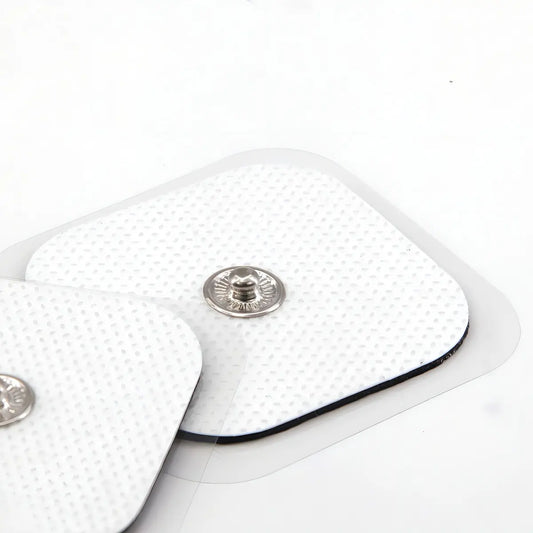 Par de Electrodos 5x5 de Botón para Electroestimulación TENS/EMS Fisioterapia Uso terapéutico