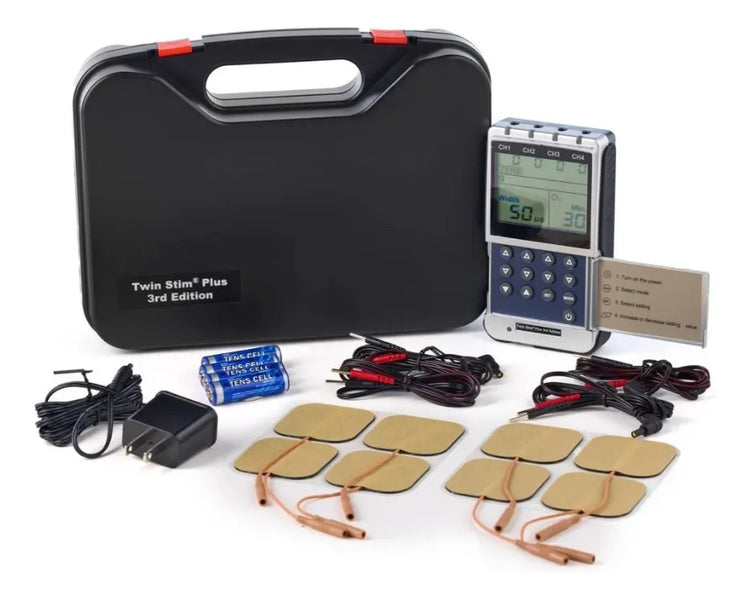 Twin Stim Plus Electroestimulador TENS EMS para Rehabilitación, Fisioterapia y Alivio del Dolor Muscular