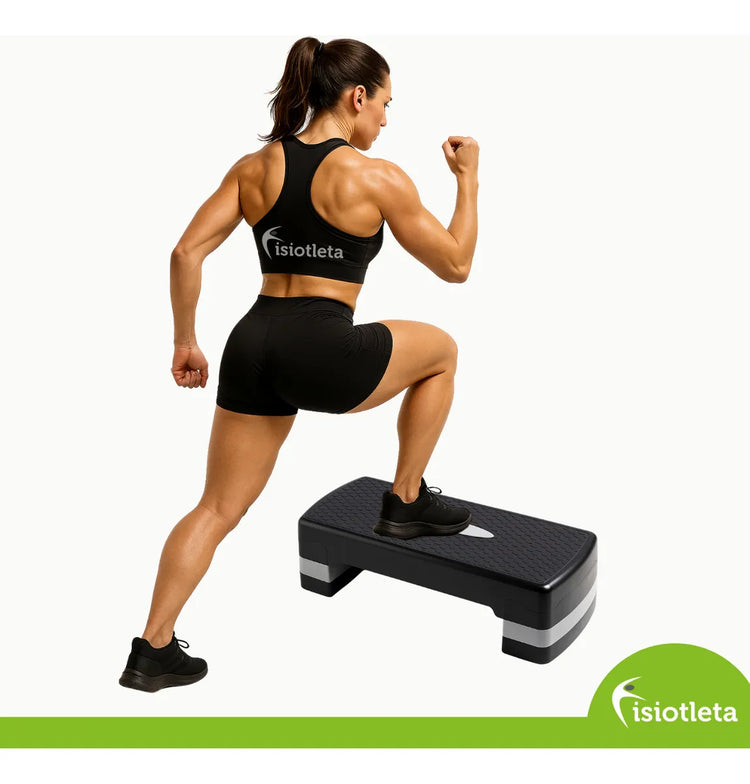 Banco Step Fisiotleta Ejercicio Fitness Ajustable 3 Niveles