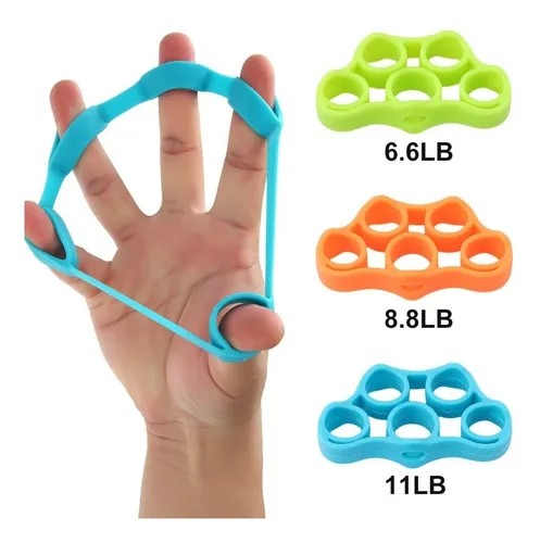 Kit 12 Piezas Bandas Elásticas de Resistencia para Fortalecer Dedos y Manos