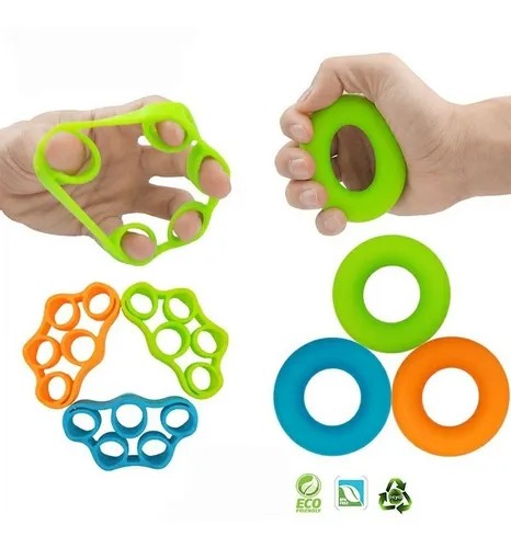 Kit 12 Piezas Bandas Elásticas de Resistencia para Fortalecer Dedos y Manos